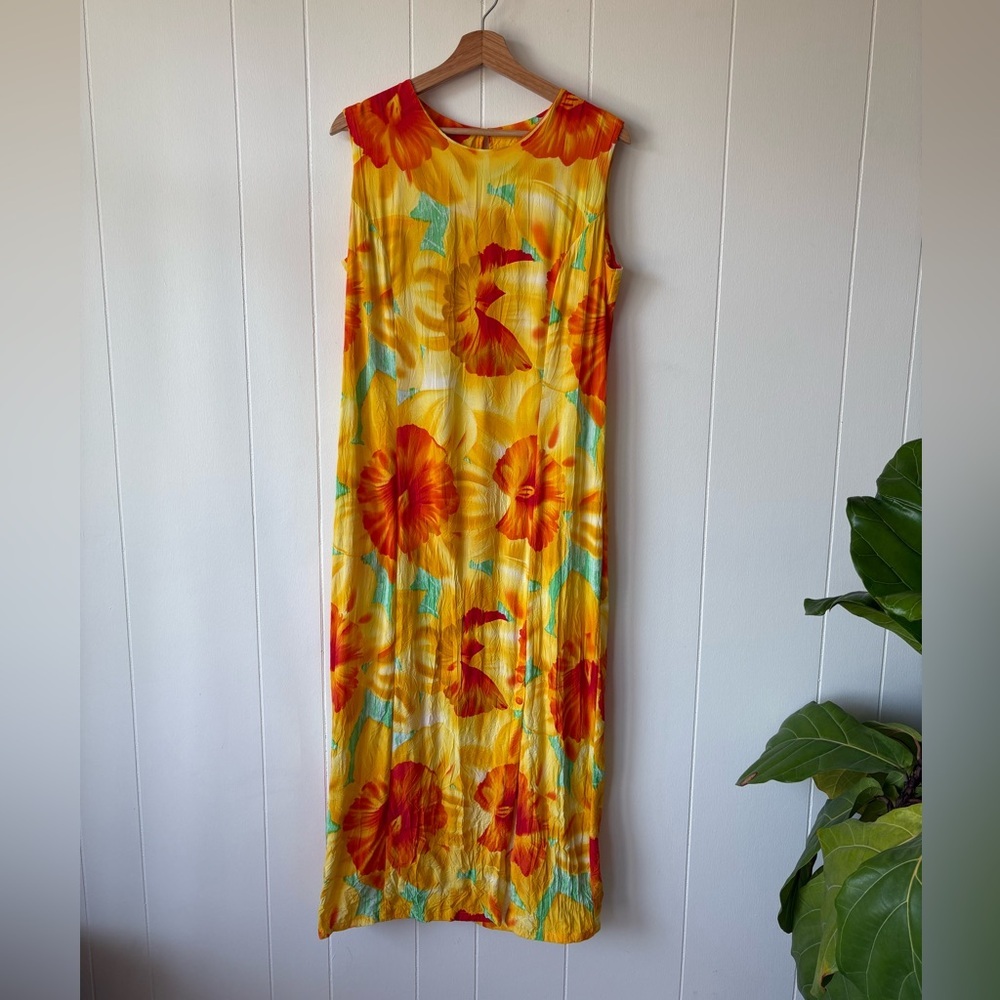 Jams World Floral Sleeveless Maxi Dress | Size Large